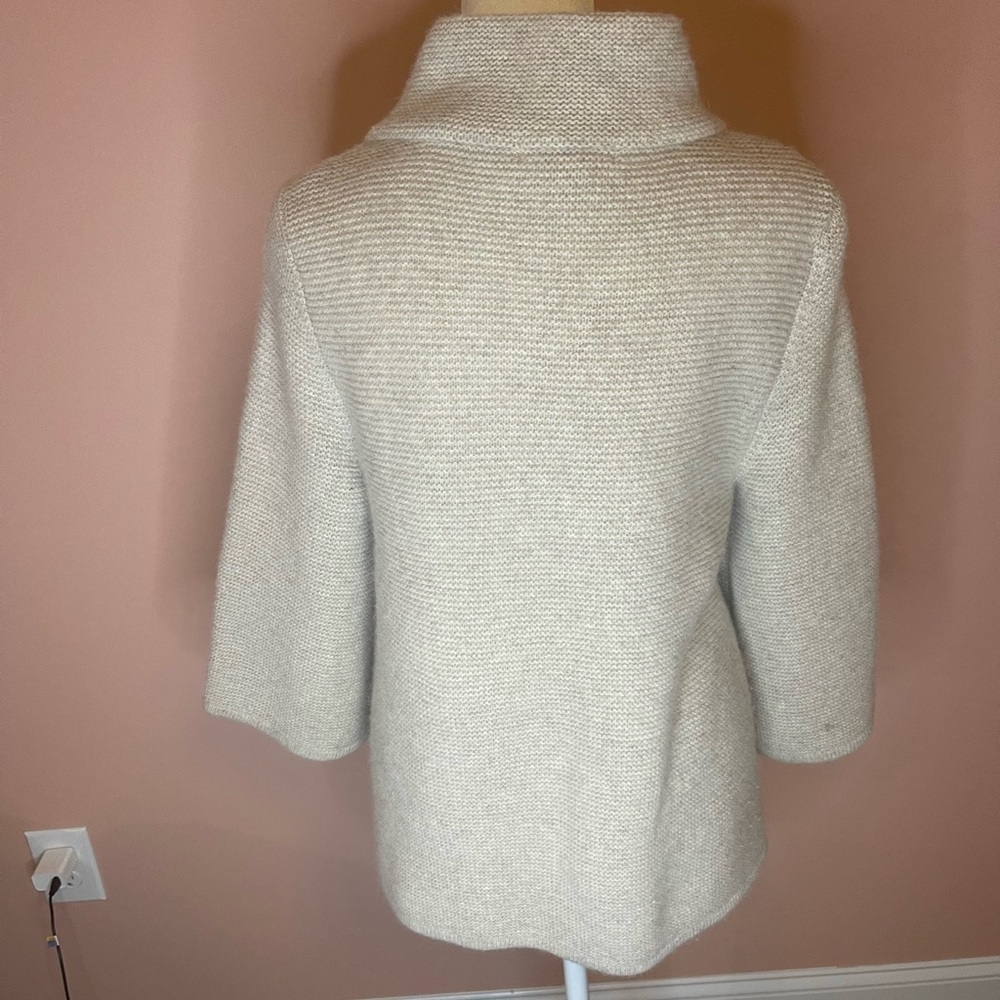 Women's Cream Knit Button-Front Coat - Picture 4 of 4